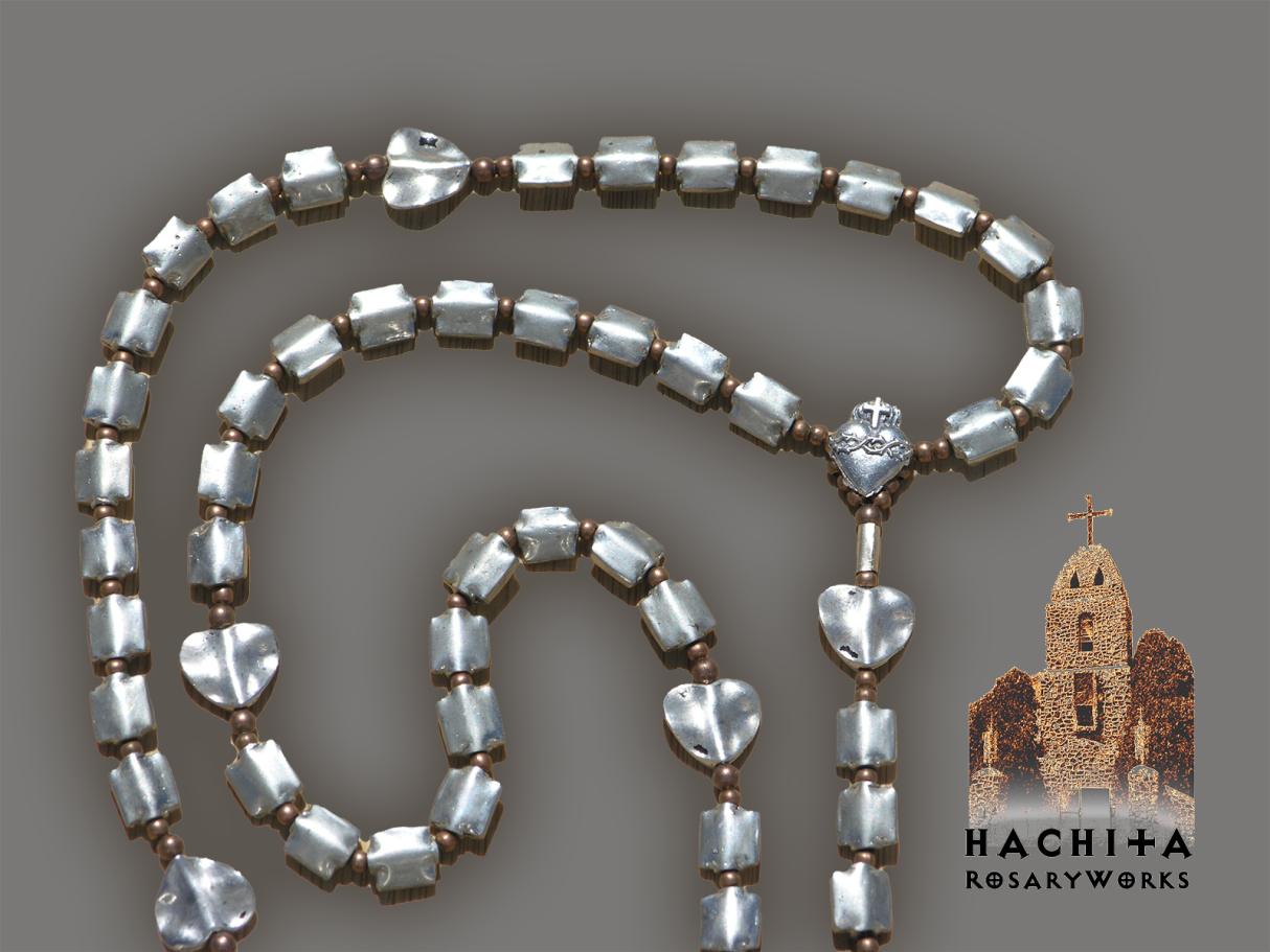 Square bead Sacred Heart